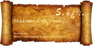 Steinmetz Örzse névjegykártya
